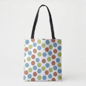 Tote Bag Points bleus, verts et Brown (Devant)