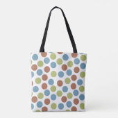 Tote Bag Points bleus, verts et Brown (Dos)