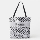 Tote Bag Points dalmatiens avec nom (Devant)