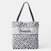 Tote Bag Points dalmatiens avec nom (Dos)