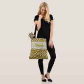 Tote Bag Points dalmatiens avec nom (5) (Sur le modèle)