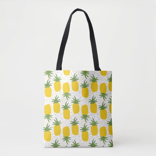 Tote Bag Points d'ananas : Conception de fruits d'été (Devant)