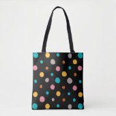 Tote Bag Points d'aquarelle multicolore 2 (Devant)