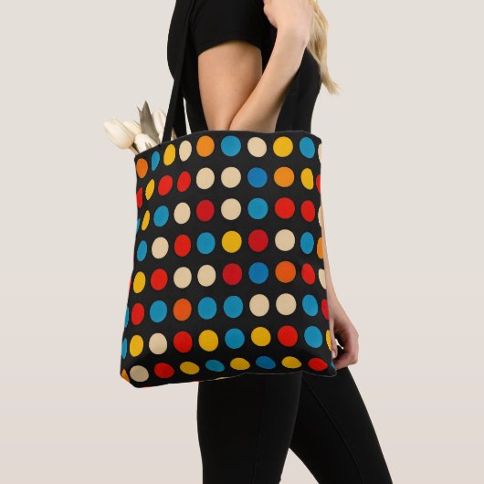 Tote Bag Points de couleurs simples (De près)