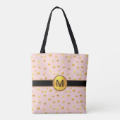 Tote Bag Points d'Or sur Fond Rose (Dos)