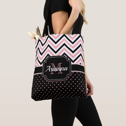 Tote Bag Points et Chevron (De près)