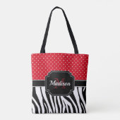 Tote Bag Points et copie de zèbre (Dos)