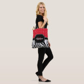 Tote Bag Points et copie de zèbre (Sur le modèle)