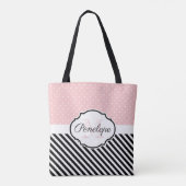 Tote Bag Points et rayures mignons (Dos)