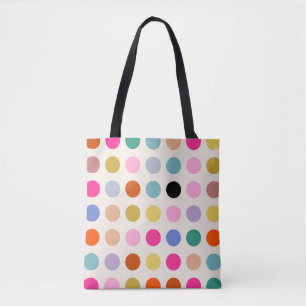 Tote Bag Points géométriques Vintages colorés
