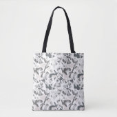 Tote Bag Points gris clair motif Abstrait tacheté (Devant)
