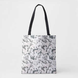 Tote Bag Points gris clair motif Abstrait tacheté