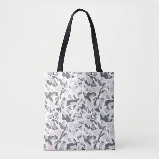 Tote Bag Points gris clair motif Abstrait tacheté (Devant)
