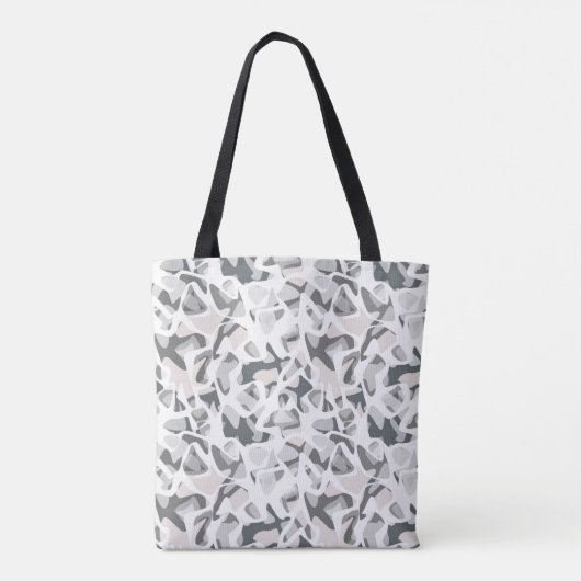 Tote Bag Points gris clair motif Abstrait tacheté (Dos)