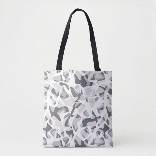 Tote Bag Points gris clair motif Abstrait tacheté (Devant)