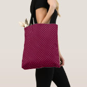 Tote Bag points magenta et blanc (De près)
