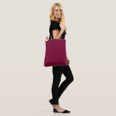 Tote Bag points magenta et blanc (Sur le modèle)