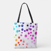 Tote Bag Points néon avec texte d'été (Dos)