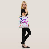 Tote Bag Points néon avec texte d'été (Sur le modèle)