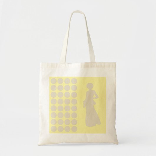 Tote Bag Points neutres de crème Mode Silhouette (Devant)