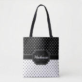 Tote Bag Points noirs et blancs (Devant)