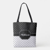 Tote Bag Points noirs et blancs (Dos)
