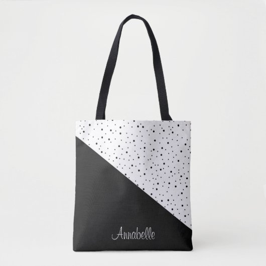 Tote Bag Points noirs et blancs (Devant)