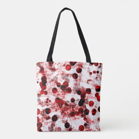 Tote Bag Points Noirs Et Rouges (Dos)