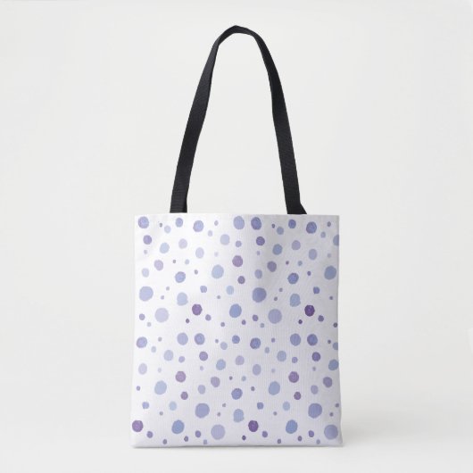 Tote Bag points noirs peints à la main (Devant)