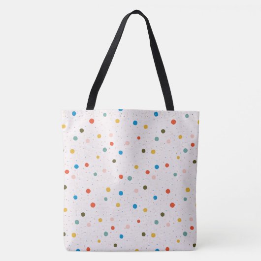 Tote Bag Points peints colorés (Devant)