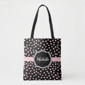 Tote Bag Points roses (Devant)
