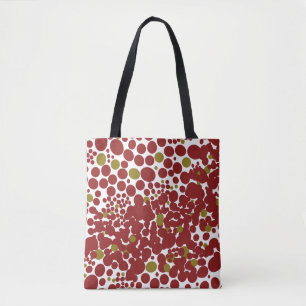Tote Bag Points rouges amusants à l'Abstraite