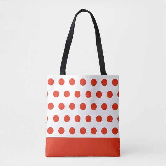 Tote Bag Points rouges élégants (Devant)