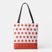 Tote Bag Points rouges élégants (Dos)