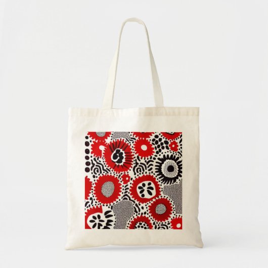 Tote Bag Points rouges et noirs (Devant)