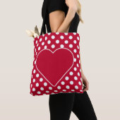 Tote Bag Points rouges + Polka blancs (De près)