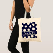 Tote Bag Points super #5 avec monogramme (Devant (produit))