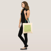 Tote Bag Points verts plats et Motif ovale (Devant (modèle))