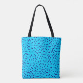 Tote Bag Pois à deux tons bleus (Dos)