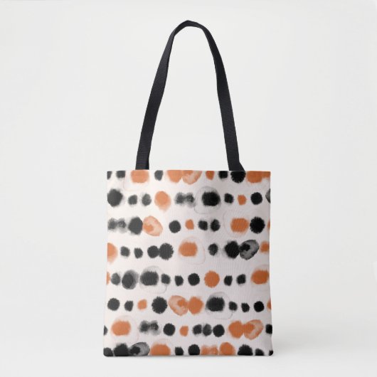 Tote Bag Pois Abstraits : Géométrie aquarelle. (Devant)