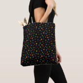 Tote Bag Pois arc-en-ciel (De près)