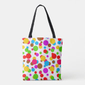 Tote Bag Pois Arrière - plans blancs colorés (Dos)