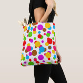 Tote Bag Pois Arrière - plans blancs colorés (De près)