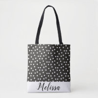 Pois blancs Abstraits sur bande blanche noire