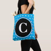 Tote Bag Pois blancs Monogrammes (De près)