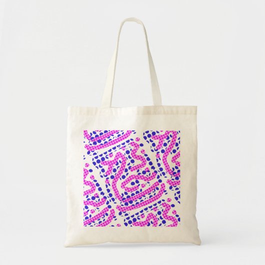 Tote Bag pois bleu/rose vif Thunder_Cove (Devant)