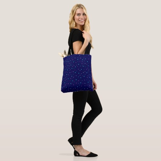 Tote Bag Pois céleste (Sur le modèle)
