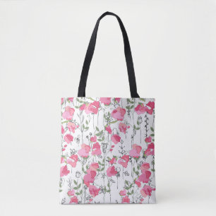 Tote Bag Pois doux : Texture Florale d'été.