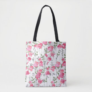 Tote Bag Pois doux : Texture Florale d'été.