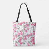 Tote Bag Pois doux : Texture Florale d'été. (Dos)